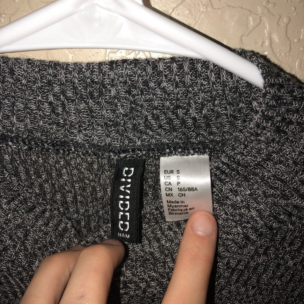 Charcoal grey knit long sleeve